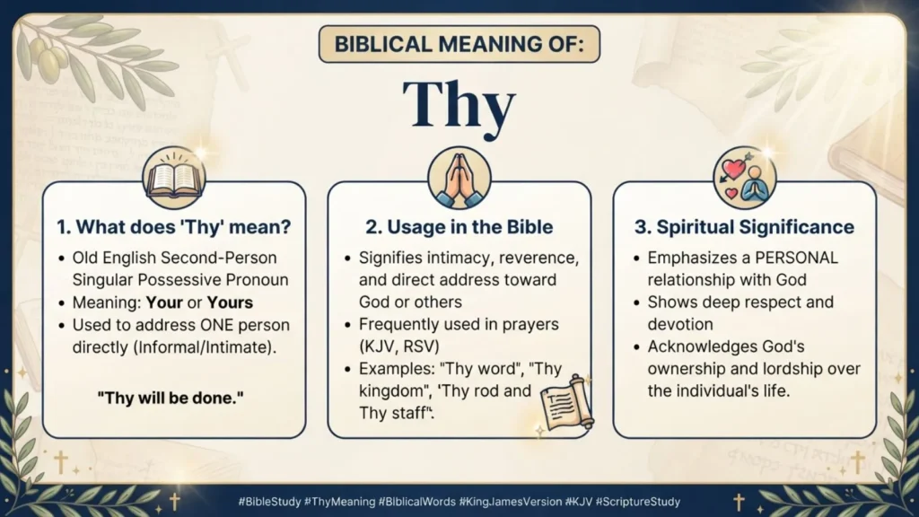 Biblical Meaning of “Thy”