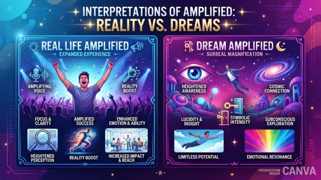 Interpretations  of Amplified in Dreams or Real Life