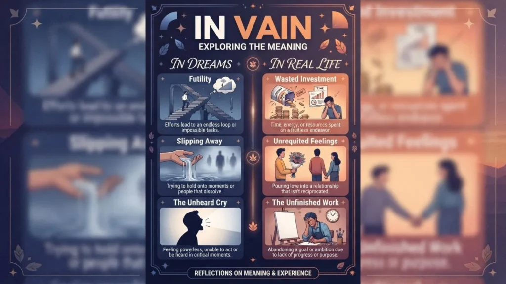 Interpretations of "In Vain" in Dreams or Real Life