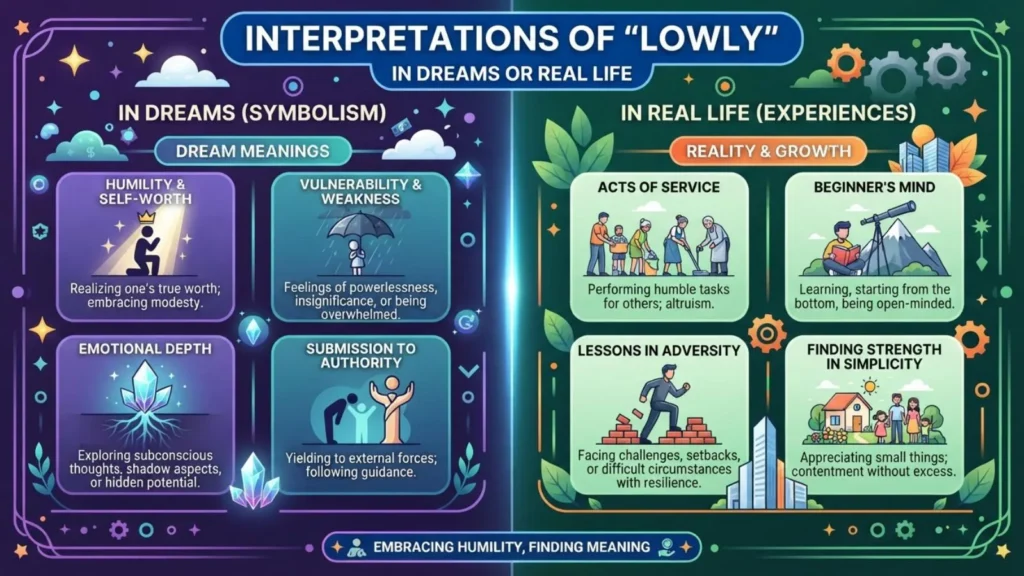 Interpretations of Lowly in Dreams or Real Life