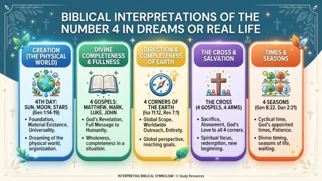 Biblical Interpretations of Number 4 in Dreams or Real Life