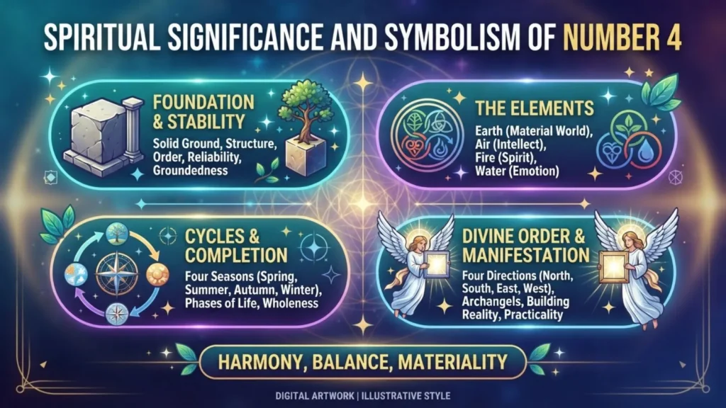 Spiritual Significance and Symbolism of Number 4