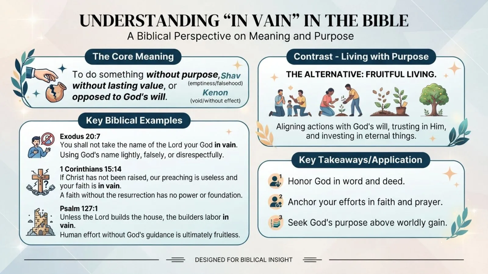in vain meaning in the bible