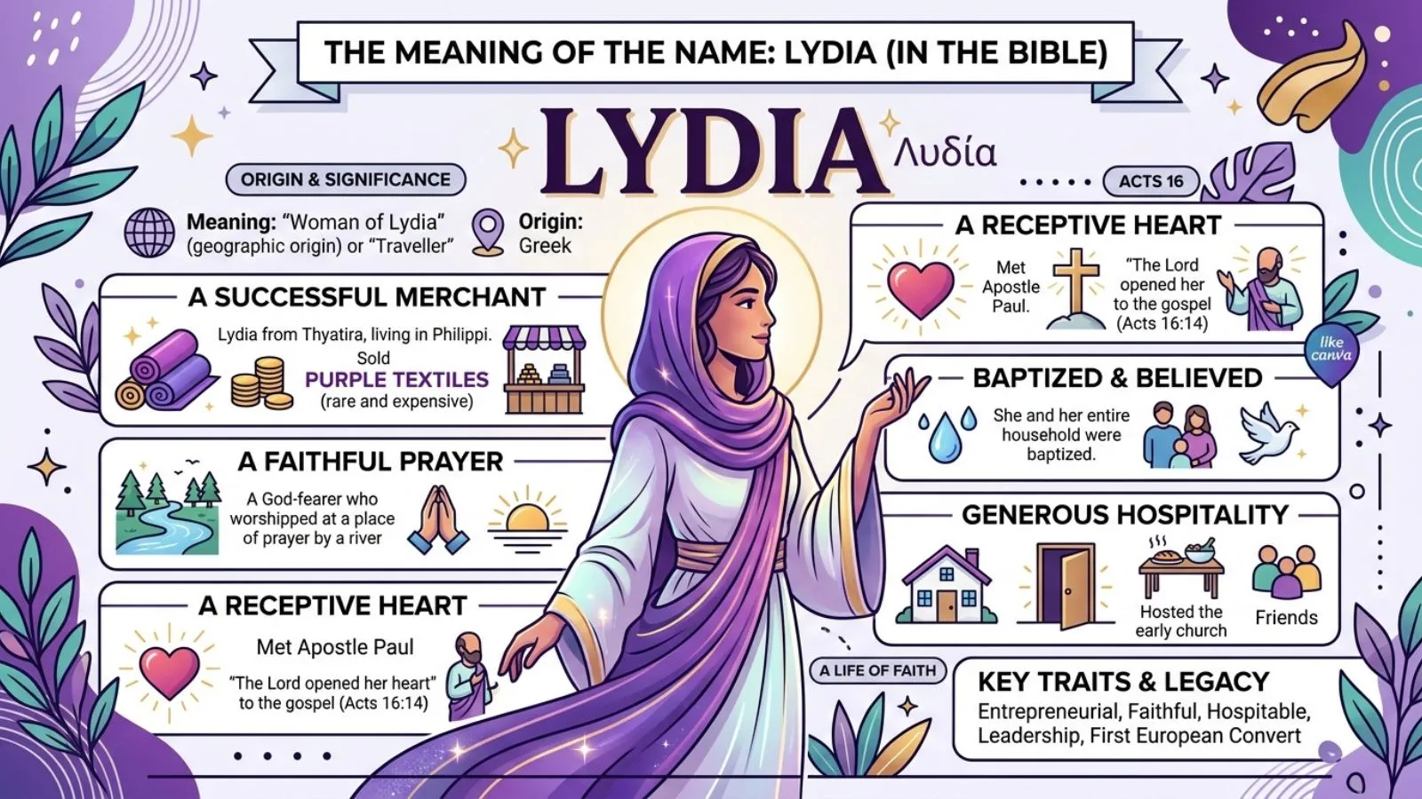 Lydia Name Meaning in Bible