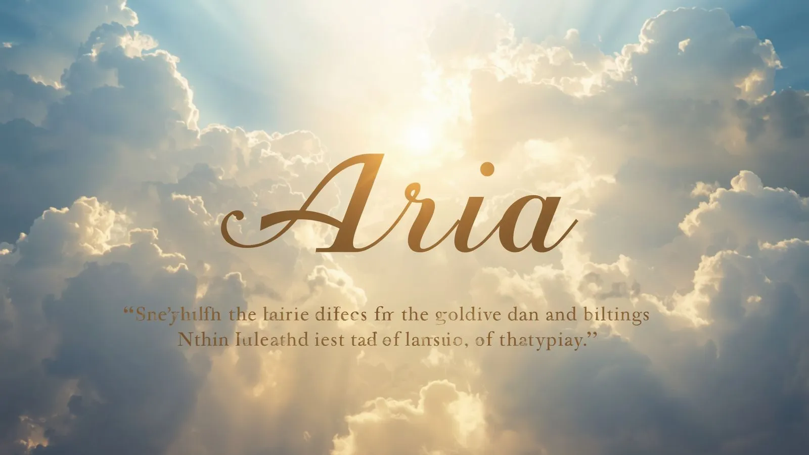 Aria Name Meaning Bible: