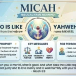 Micah Name Meaning Bible
